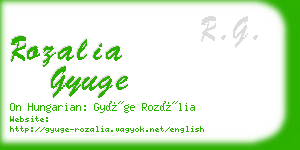 rozalia gyuge business card